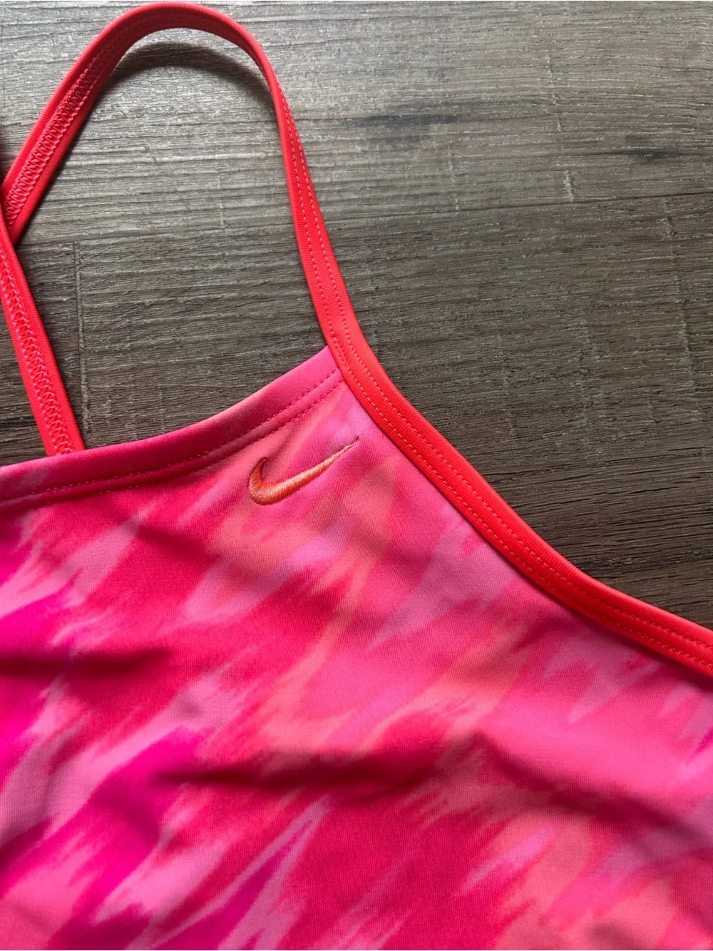 Nike Girls One Piece Swimsuit Youth XL 16 Multicolor Abstract Crossback